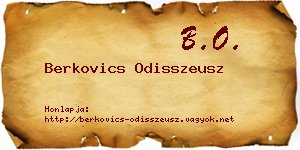 Berkovics Odisszeusz névjegykártya